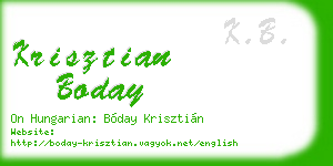 krisztian boday business card